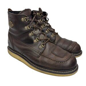 Harley-Davidson Hagerman 5-Inch Brown Leather Motorcycle Riding Boots Men’s 10.5